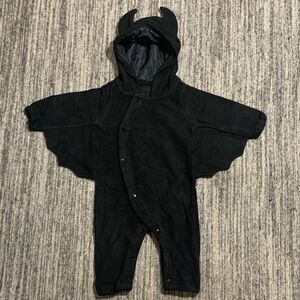 No Brand 24 Month‎ 2T Black Hooded Jumpsuit Halloween Costume Batman Fleece